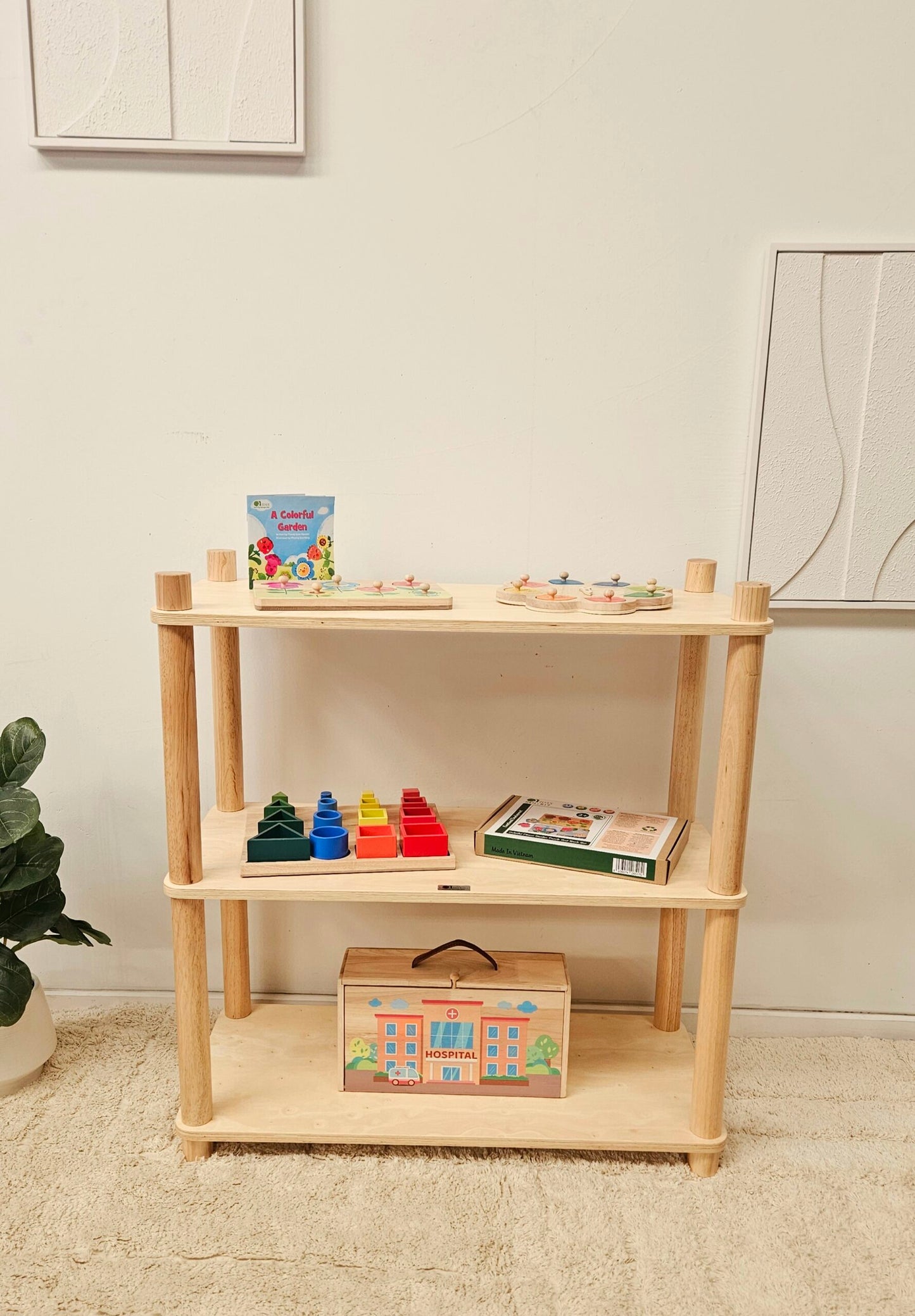 Montessori 3 Tier Shelf