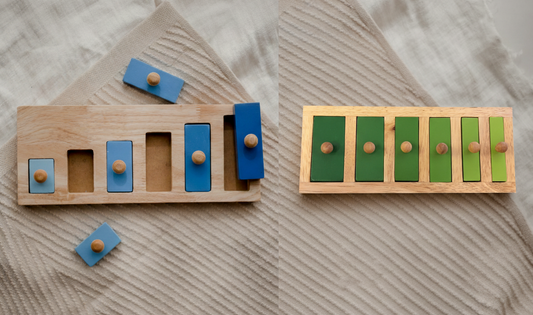 The Montessori size puzzle kit