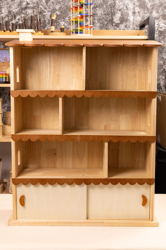 Cottage dollhouse bookshelf