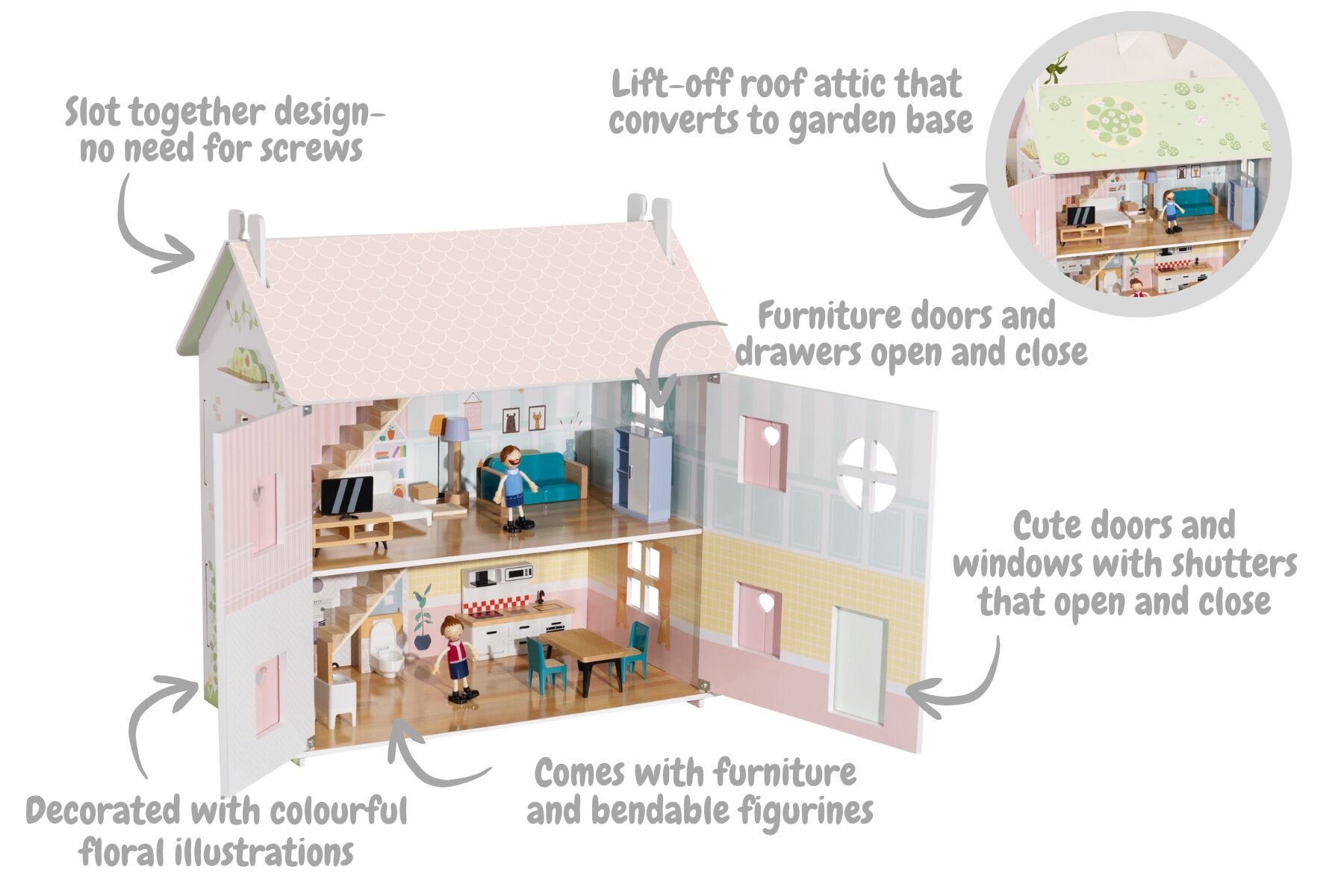 WOODEN DOLL HOUSE