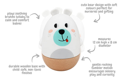 WIND UP MUSICAL TUMBLER - BEAR