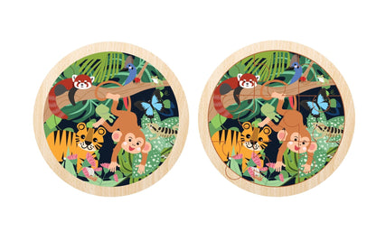 WILD BUDDIES 9PC ROUND JIGSAW PUZZLE CHEEKY MONKEY